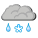 ciel très nuageux, pluie ou neige fondante ciel très nuageux, pluie ou neige fondante
